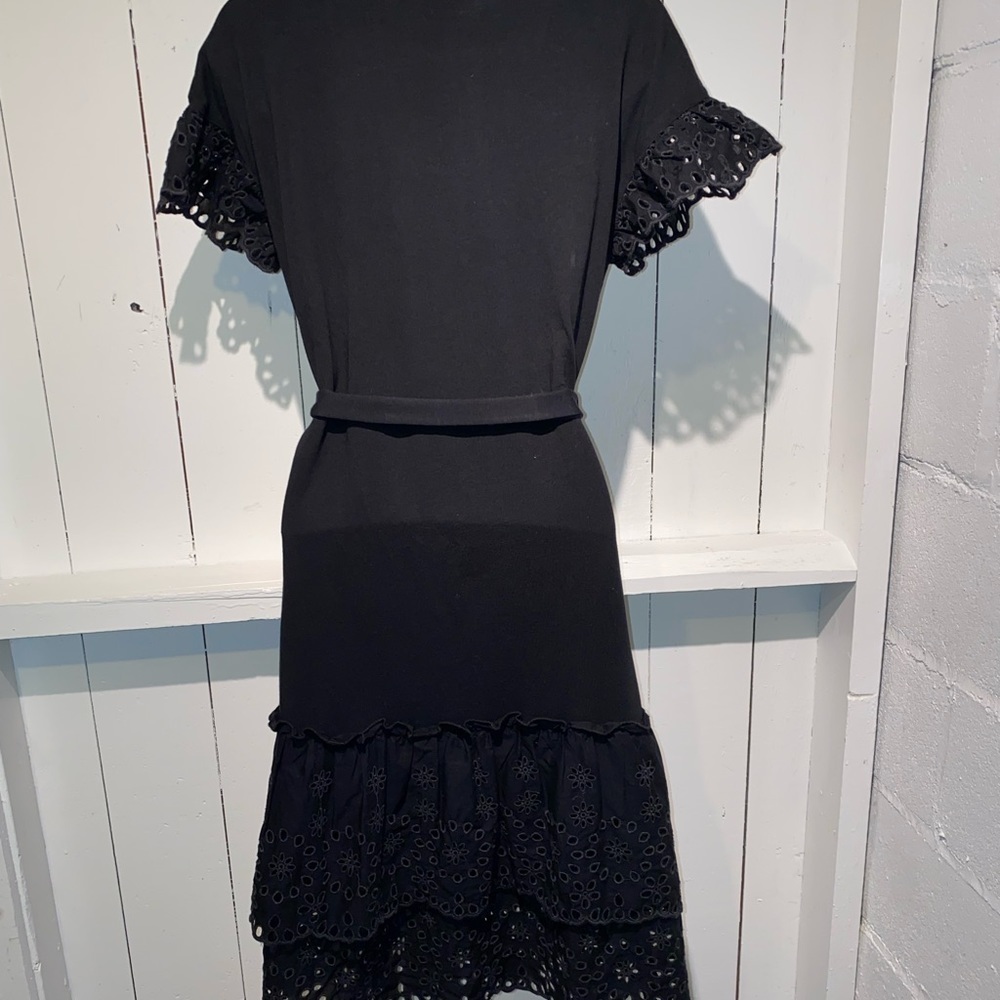 Rachel Parcell Black Eyelet Ruffle Dress Teared Layer Women’s XS - Picture 7 of 13